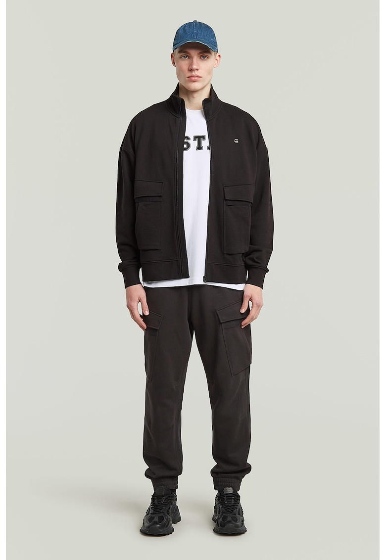 Pantaloni cargo din bumbac organic Rovic - Negru
