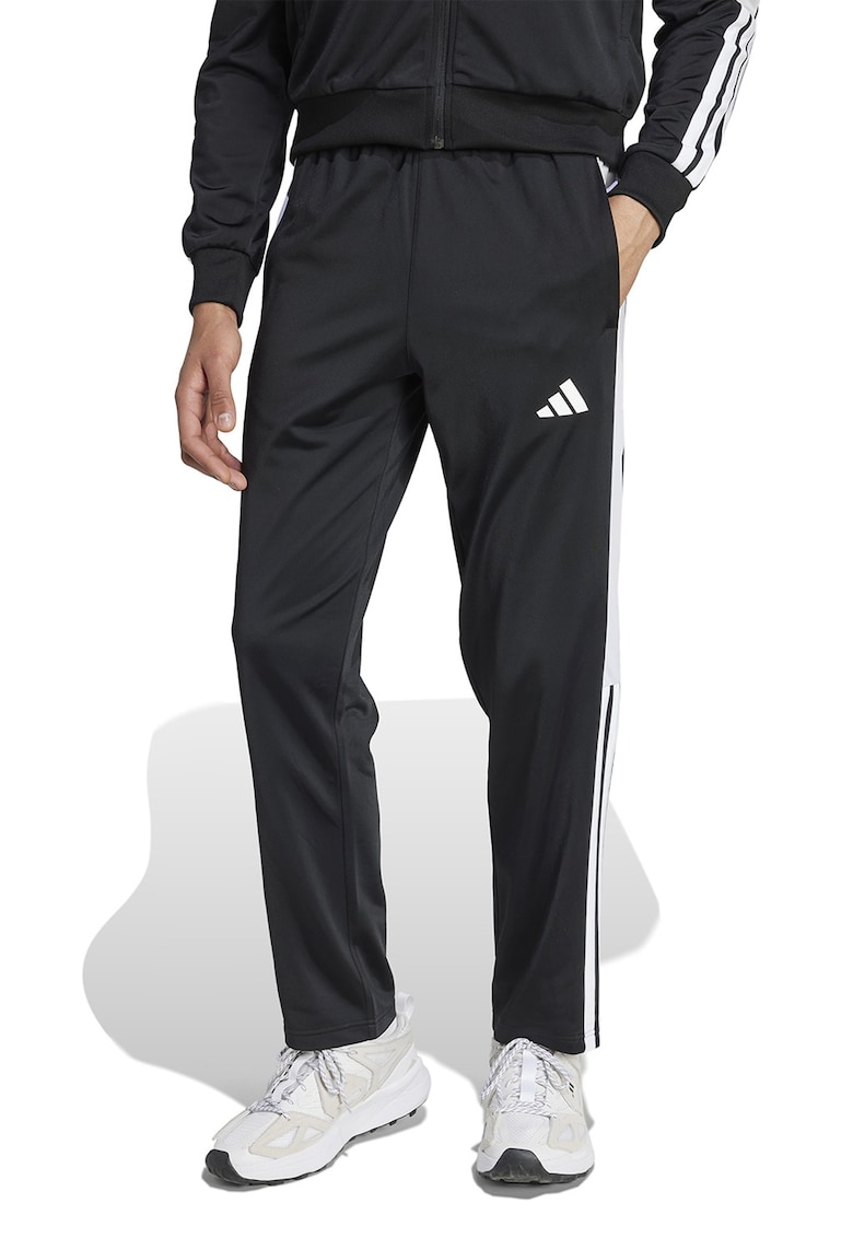 Pantaloni de trening cu slituri cu capse pe glezna - Negru/Alb optic