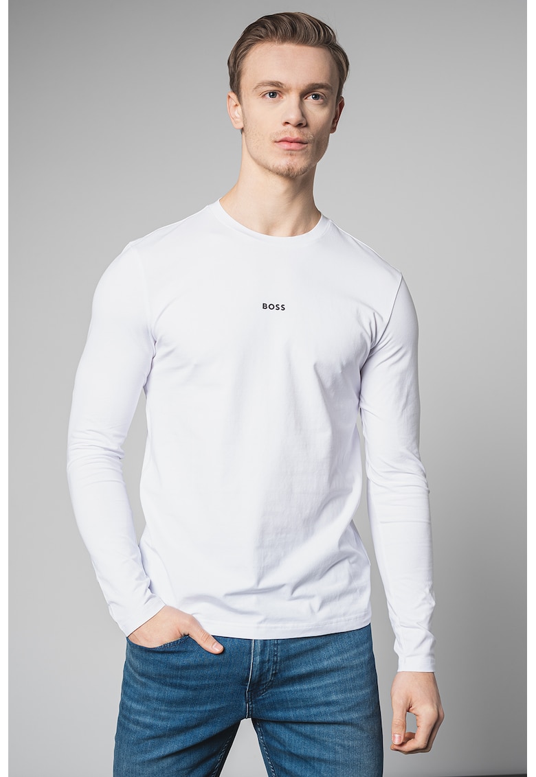 Bluza cu decolteu la baza gatului Chark - Alb optic