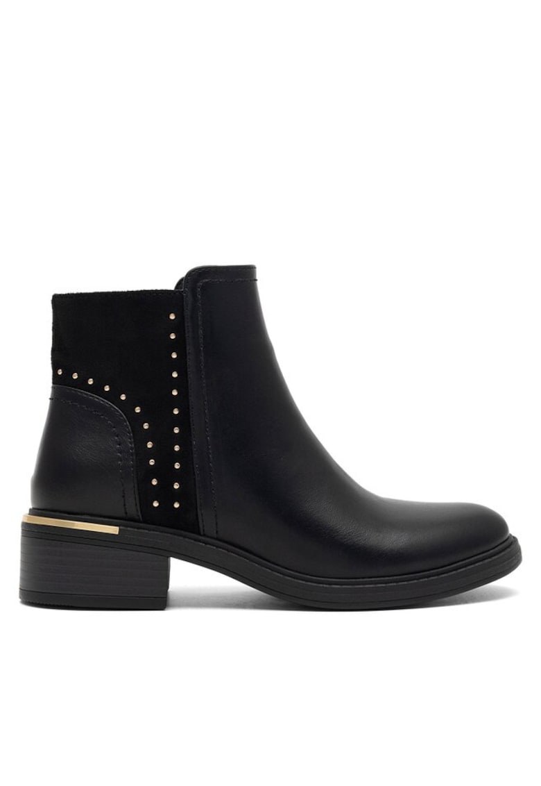 Botine dama -  590558807280535 - Piele ecologica - Negru