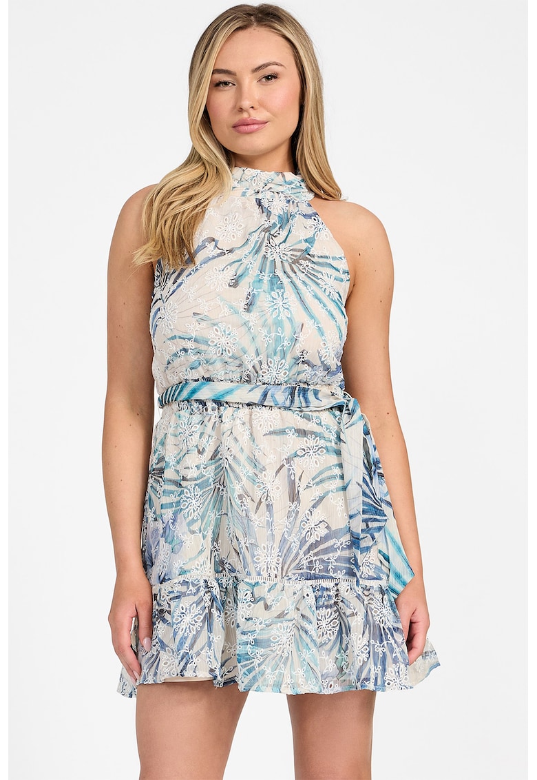 Rochie scurta cu detalii brodate - Alb