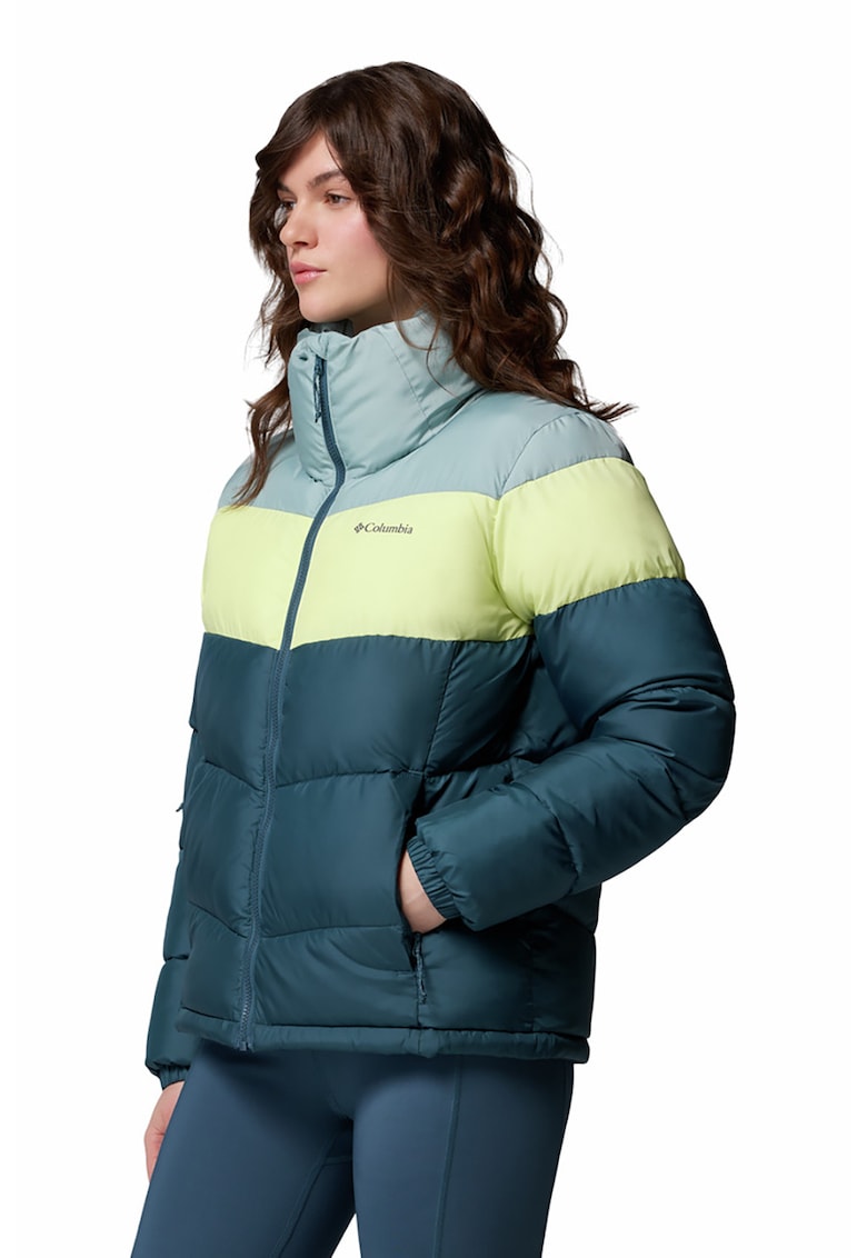 Geaca cu model colorblock Puffect™ II - Albastru pastel/Albastru inchis/Galben pal
