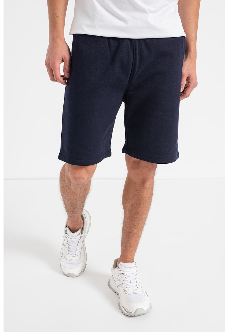 Pantaloni scurti cu snur in talie - pentru fitness - Bleumarin