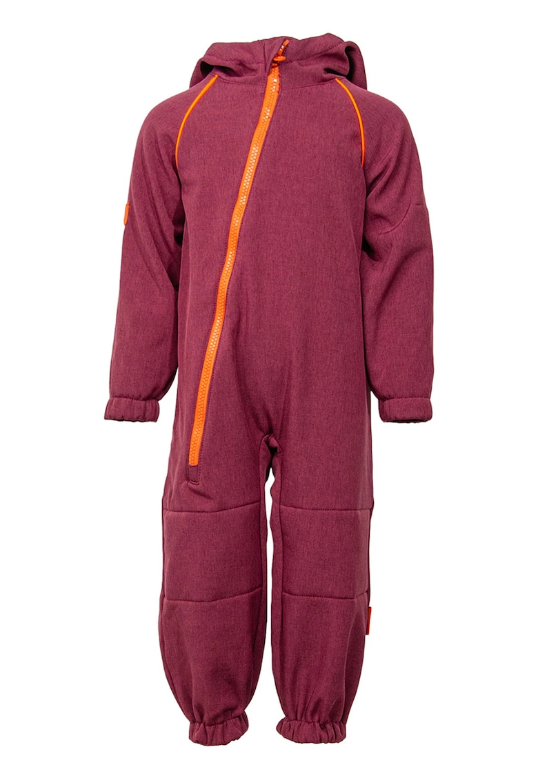 Salopeta impermeabila cu gluga Softshell - Roz zmeuriu