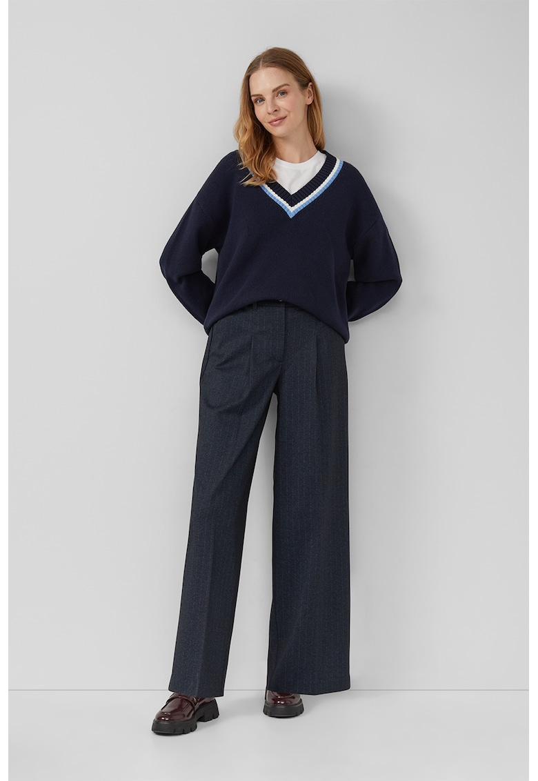 Pantaloni eleganti cu croiala ampla - Albastru ultramarin