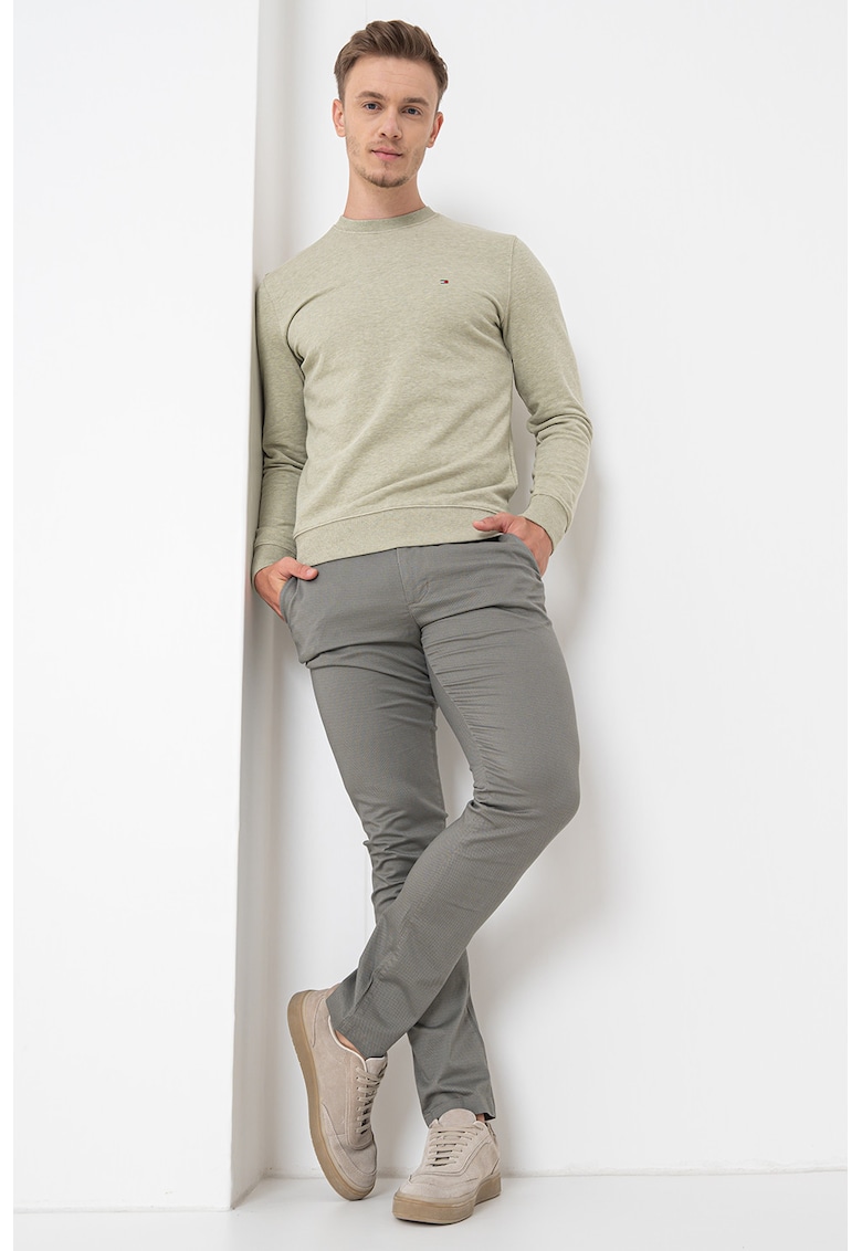 Bluza de trening din bumbac organic cu logo - Verde sparanghel