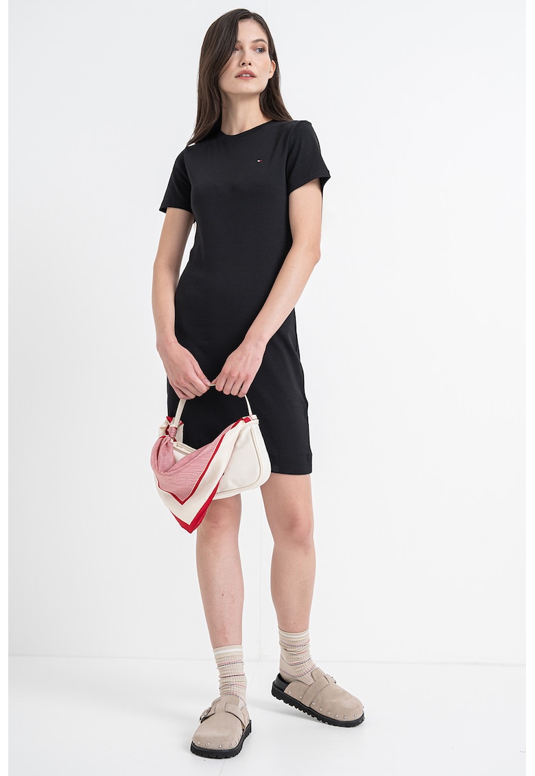 Rochie-tricou mini - Negru stins
