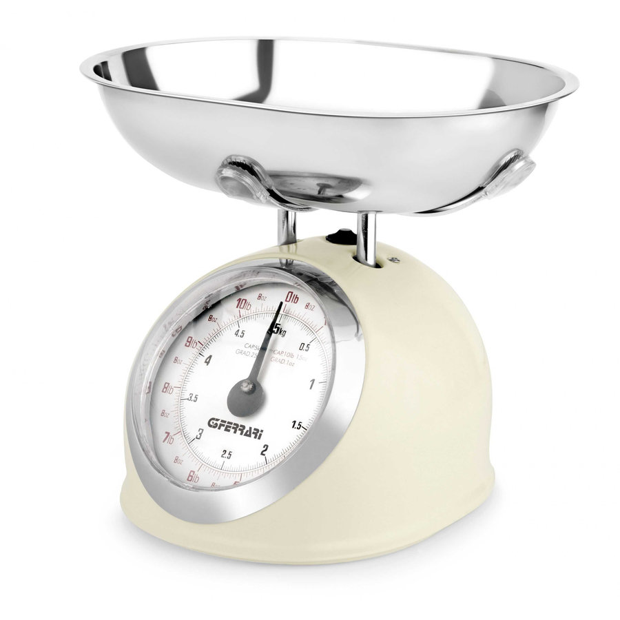 Cantar de Bucatarie Mecanic cu Bol G20003 Aska 5kg Ivory
