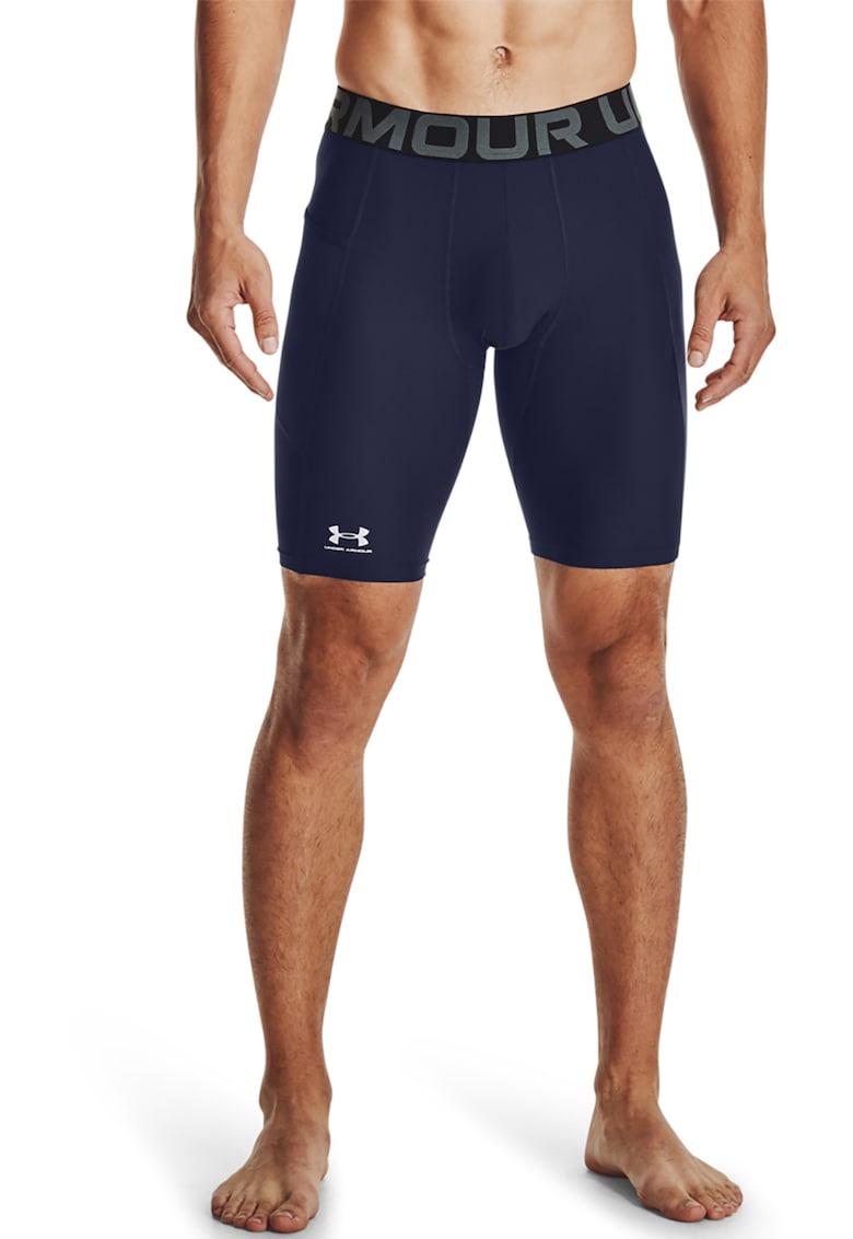 Colanti scurti cu banda logo pentru fitness HeatGear® - Bleumarin