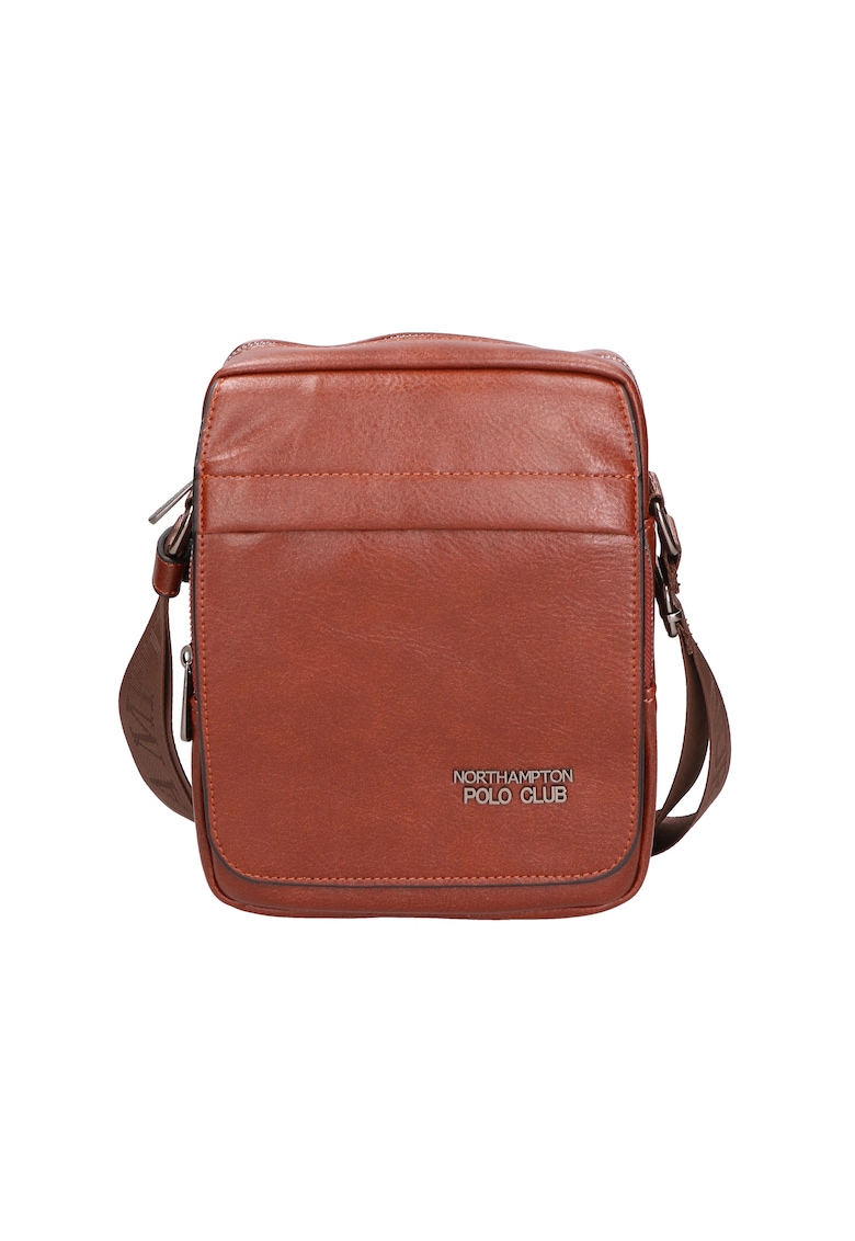 Geanta crossbody de piele ecologica 24583 - Maro inchis