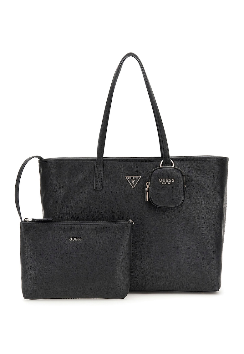 Geanta shopper cu etui interior - Negru