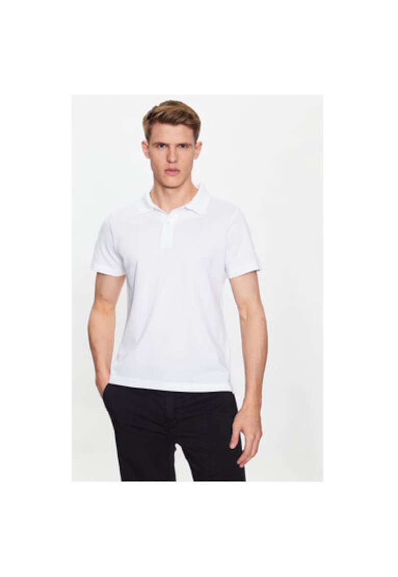 Tricou polo barbati  52T00712-1T005648 - Bumbac - L INTL - Alb