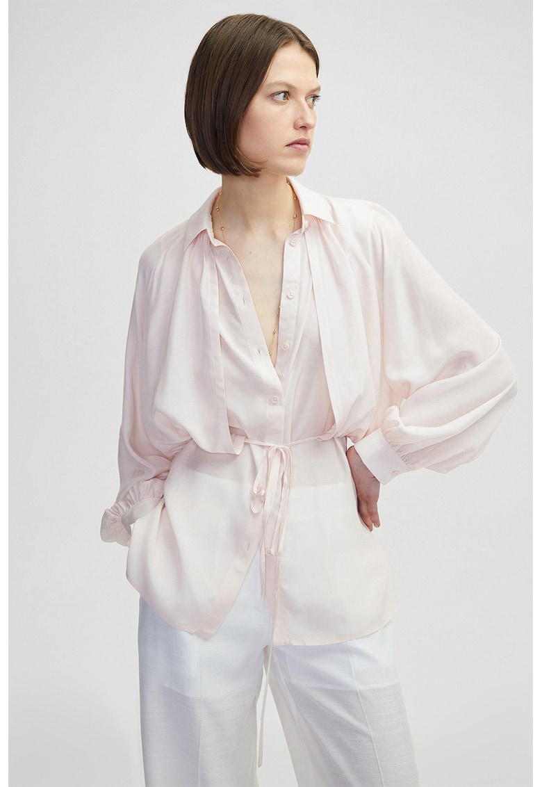 Bluza lejera cu nasturi - Roz pal