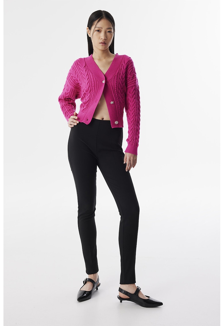 Pantaloni skinny cu talie inalta - Negru