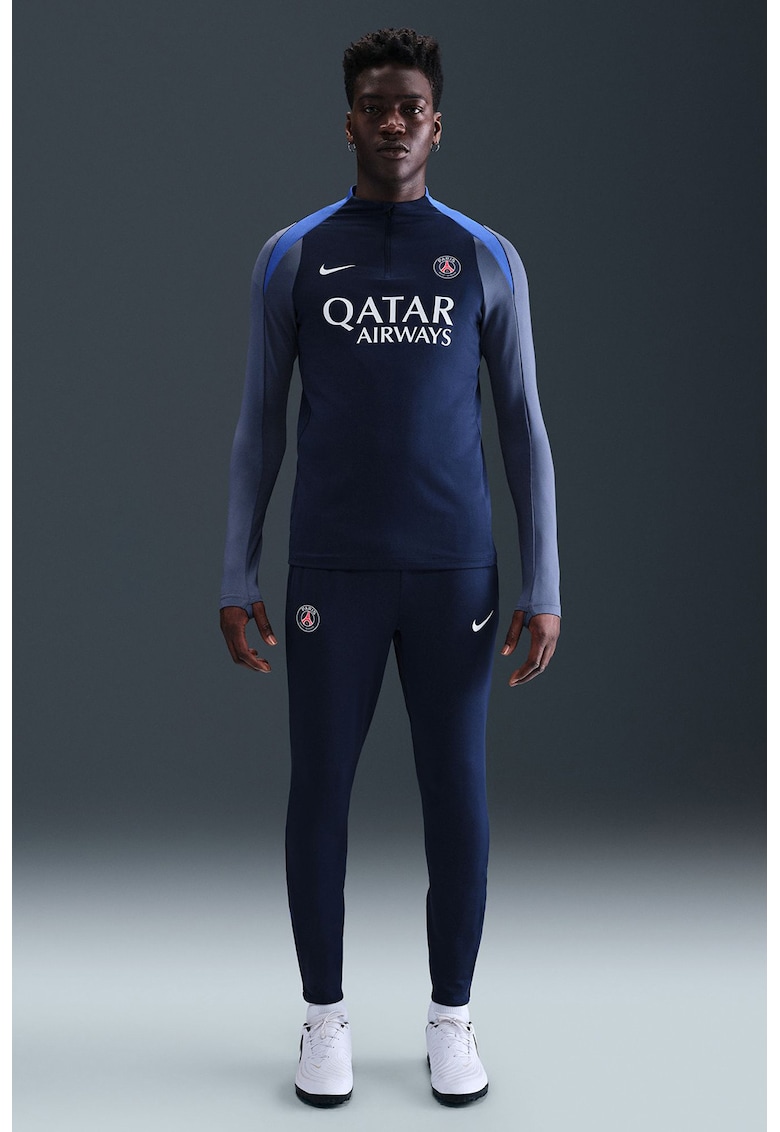 Bluza cu tehnologie Dri-FIT - pentru fotbal Paris Saint-Germain - Alb/Albastru prafuit/Bleumarin