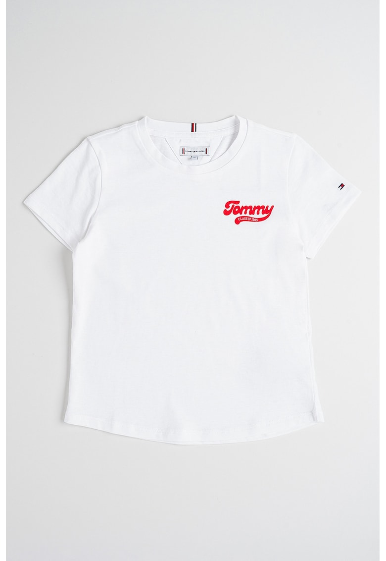 Tricou din amestec de bumbac cu logo - Alb optic