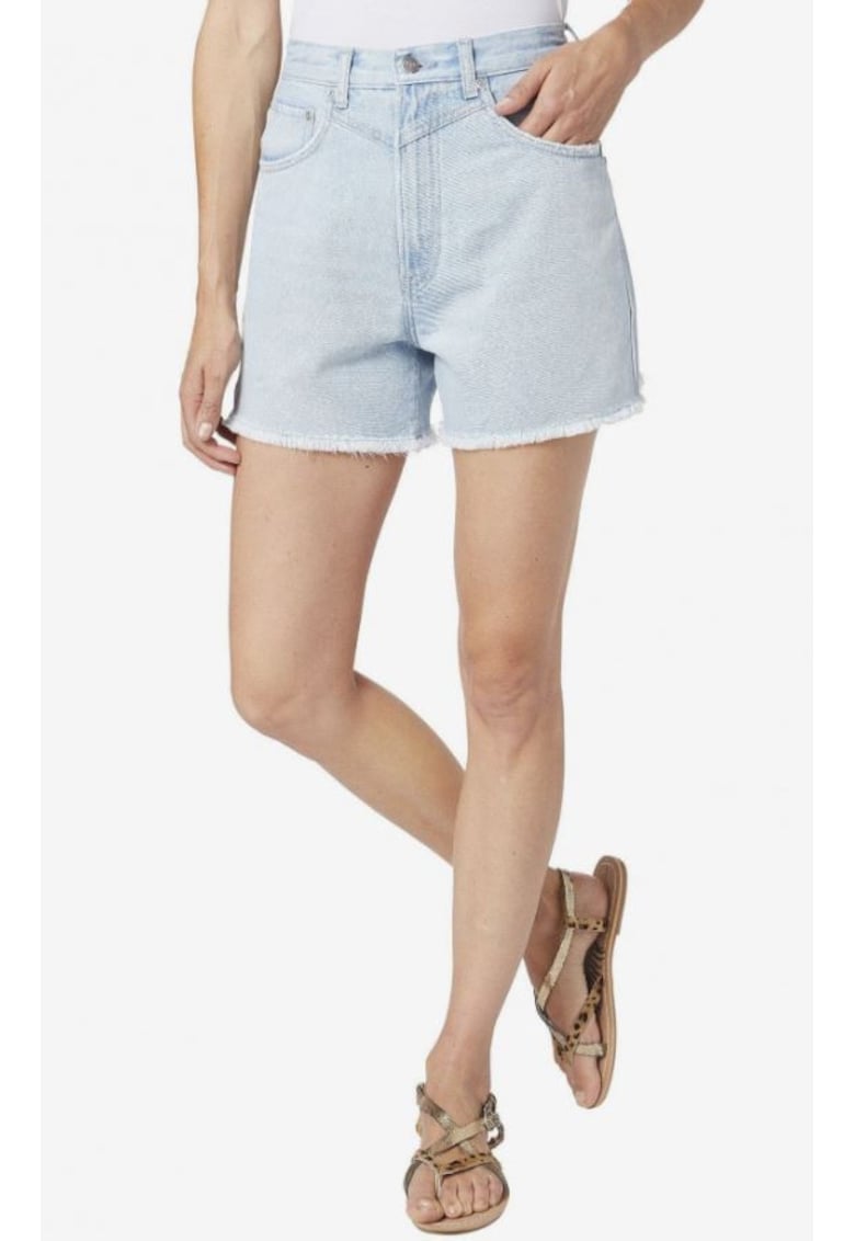 Pantaloni scurti dama -  Bumbac - Albastru - Albastru deschis