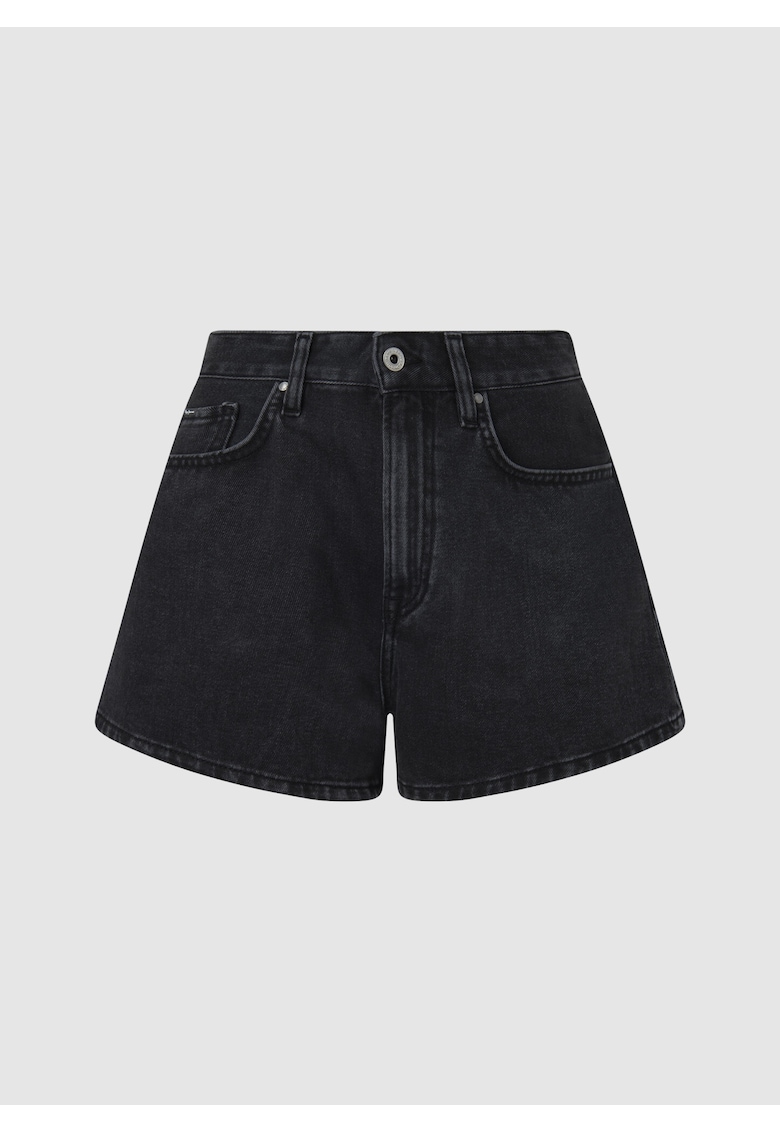 Pantaloni scurti dama -  Bumbac - Negru - 49898 - Negru