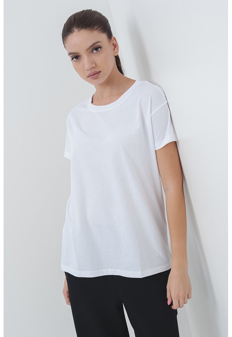 Tricou lejer din bumbac - Alb