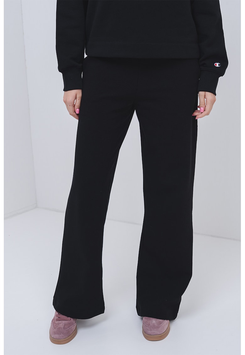 Pantaloni de trening relaxed-fit din amestec de bumbac - Negru