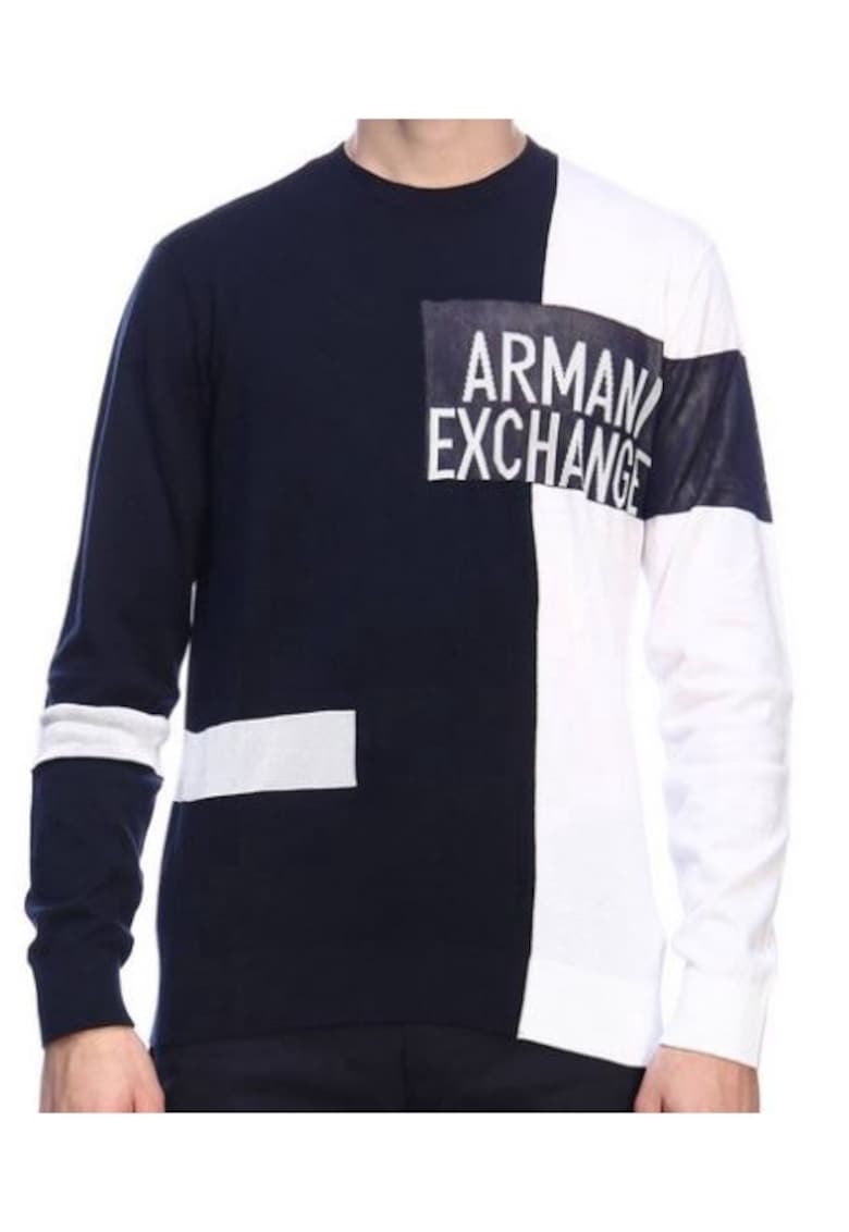 Pulover pentru barbati -  Alb/Negru - 654847 - Alb
