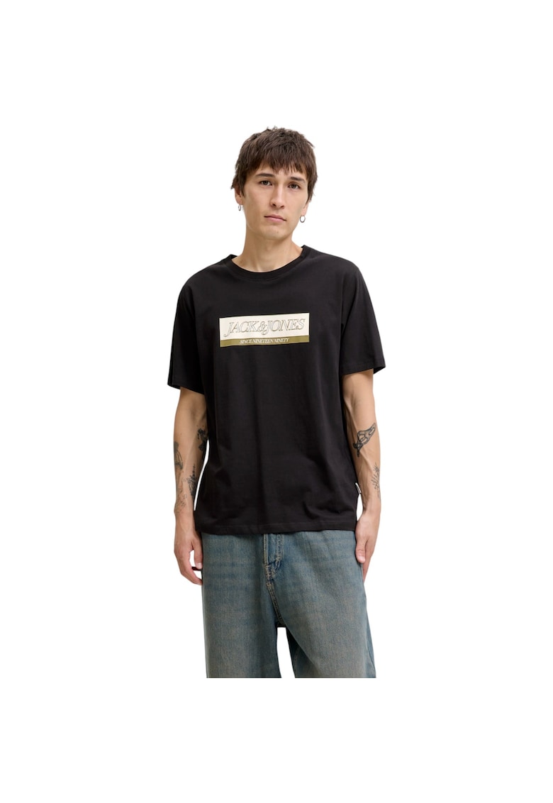 Tricou JACK &JONES Inwood Block Branding 50173 - Negru