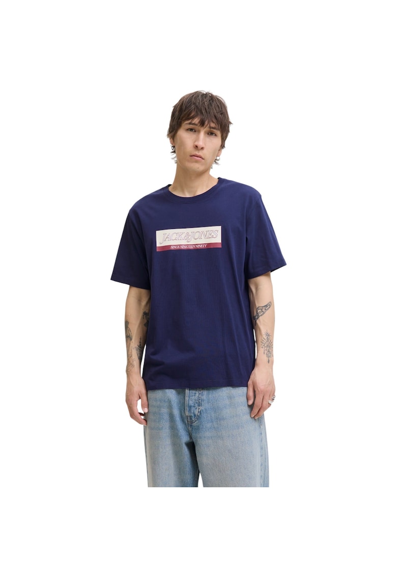 Tricou JACK &JONES Inwood Block Branding 50185 - Albastru