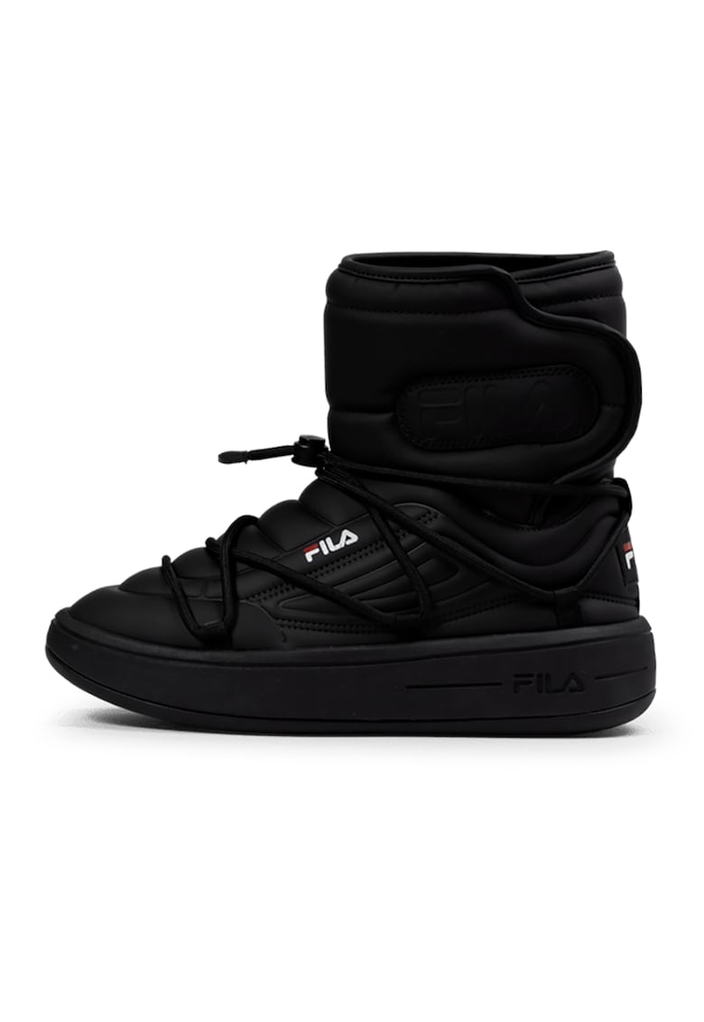 Ghete flatform cu logo - Negru