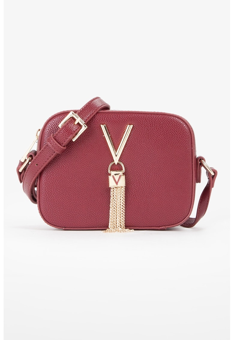 Geanta crossbody de piele ecologica Divina - Visiniu