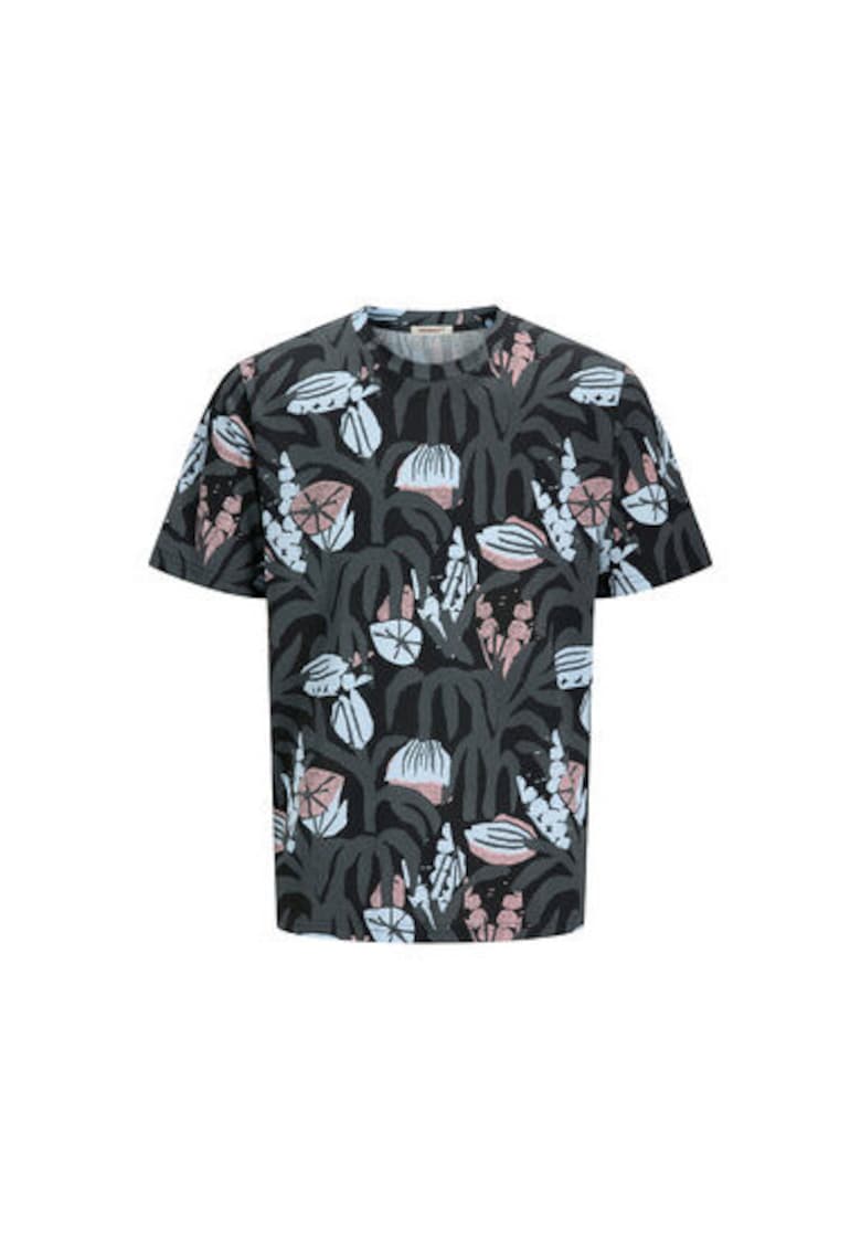 Tricou barbati Jack Jones - 12276912 - Bumbac - 45679 - Negru