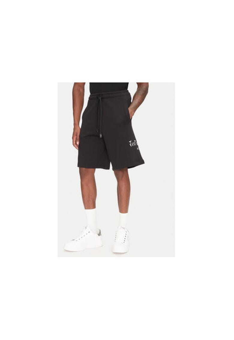 Pantaloni scurti sport barbati  78OADT07 CF500 - Bumbac - 39745 - Negru