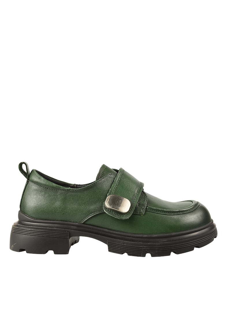Pantofi casual - dama -  KM 6715 verde - piele naturala - Verde