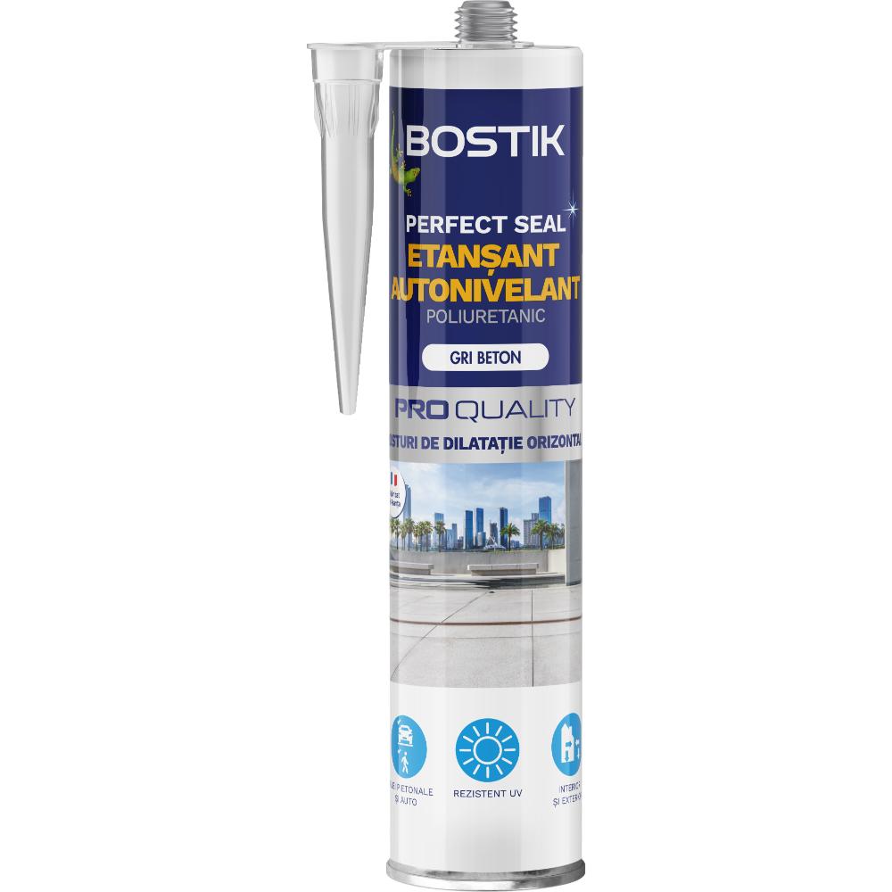 Etansant autonivelant Bostik Perfect Seal, pentru rosturi de dilatatie, gri beton, 300 ml