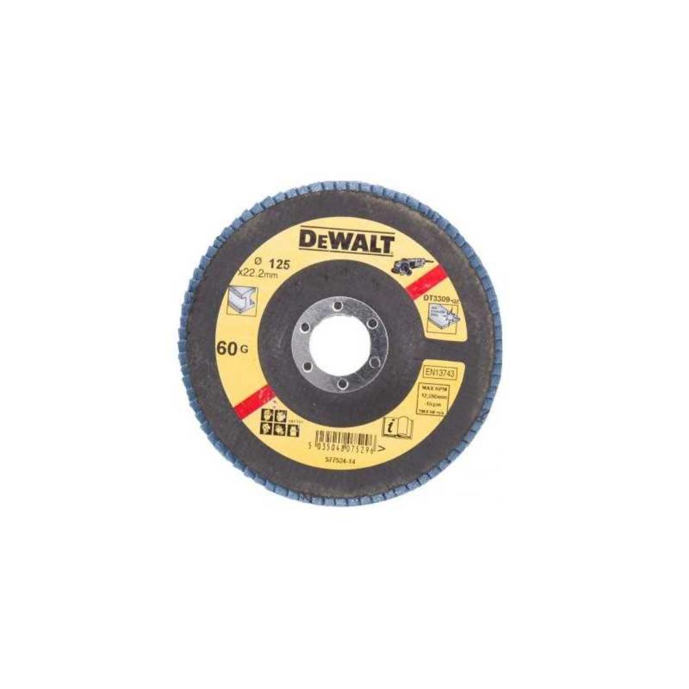 Disc lamelar pentru metal DeWalt DT3309, 125 x 22.23 mm, 60 granulatie