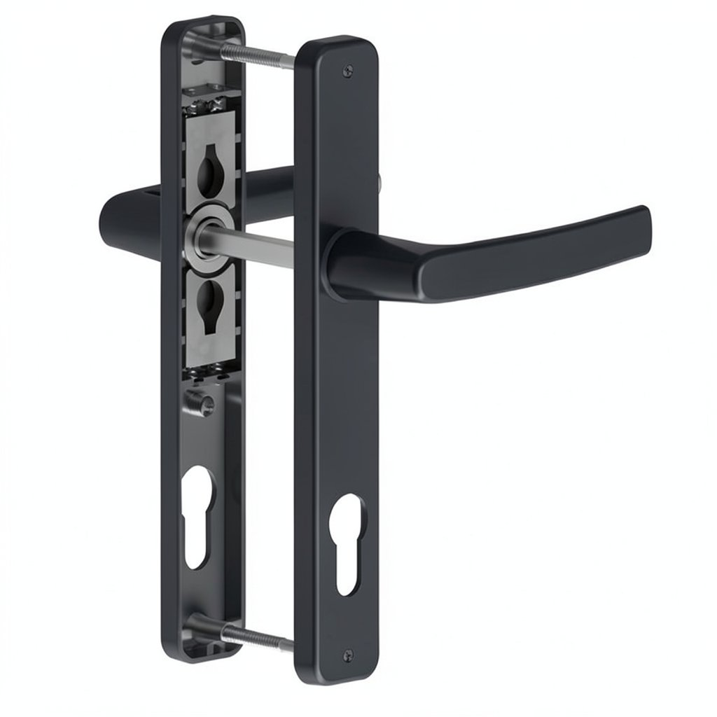 Maner usa PVC cu sild, aluminiu, antracit, 85 mm