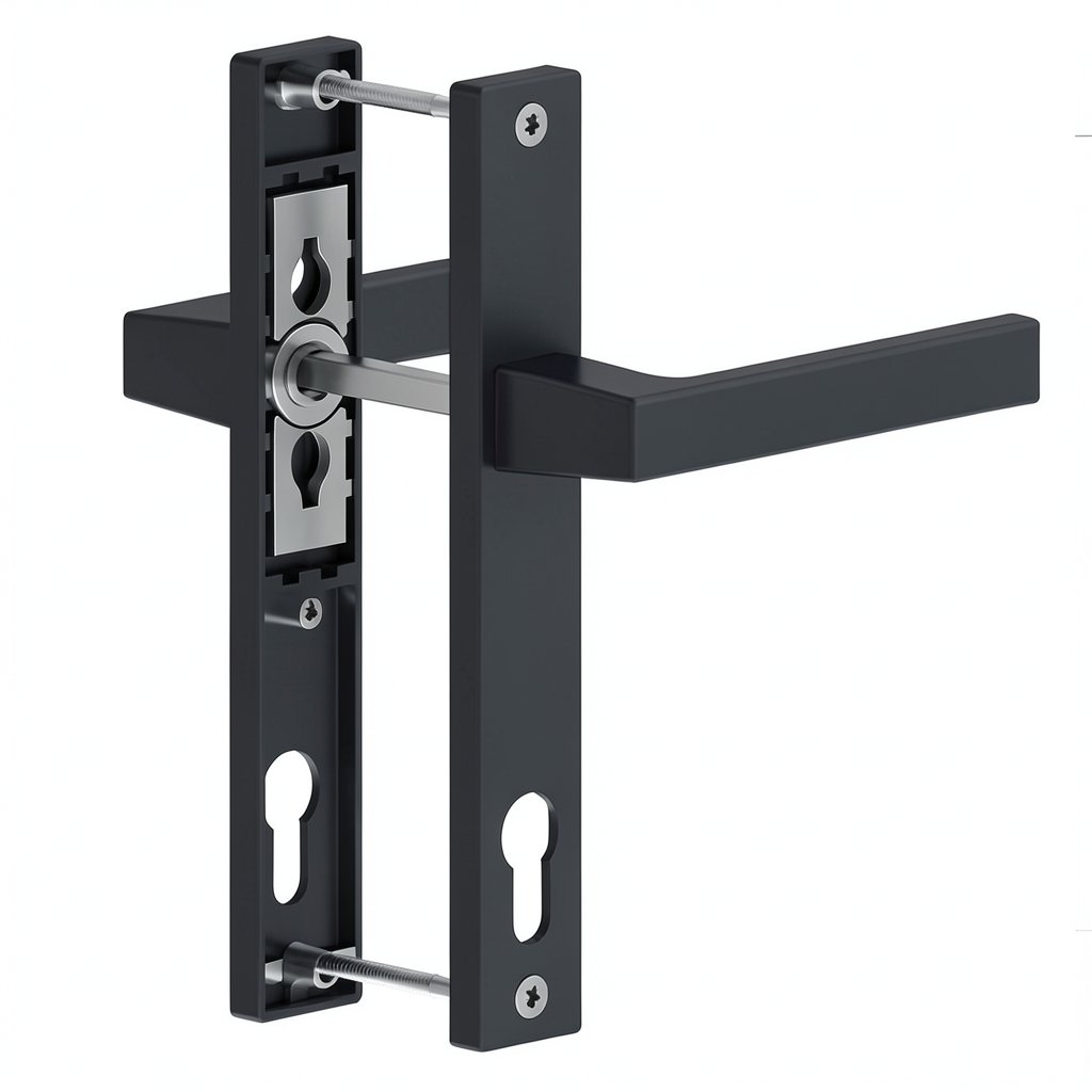 Maner usa PVC cu sild, aluminiu, antracit RAL 7016, 92 mm