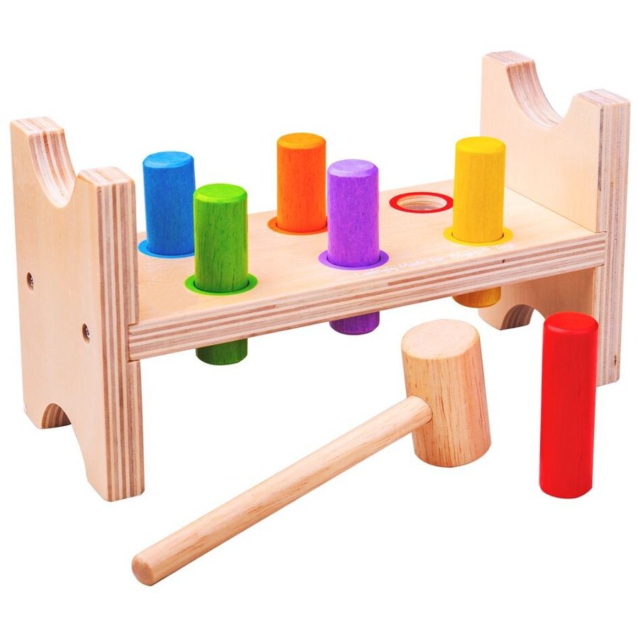Jucarie Pentru Percutie BB097 +1an 6 Piese Si Un Ciocanel