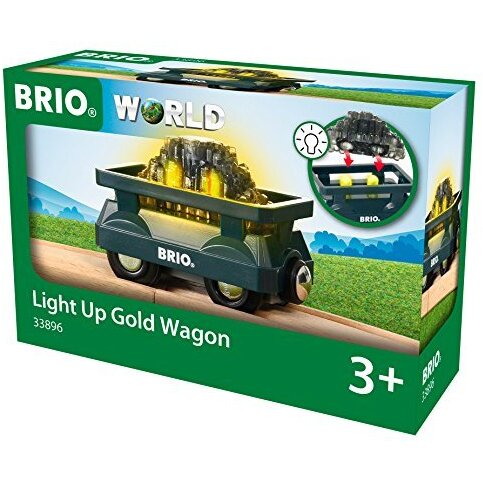 Jucarie Gold wagon with light
