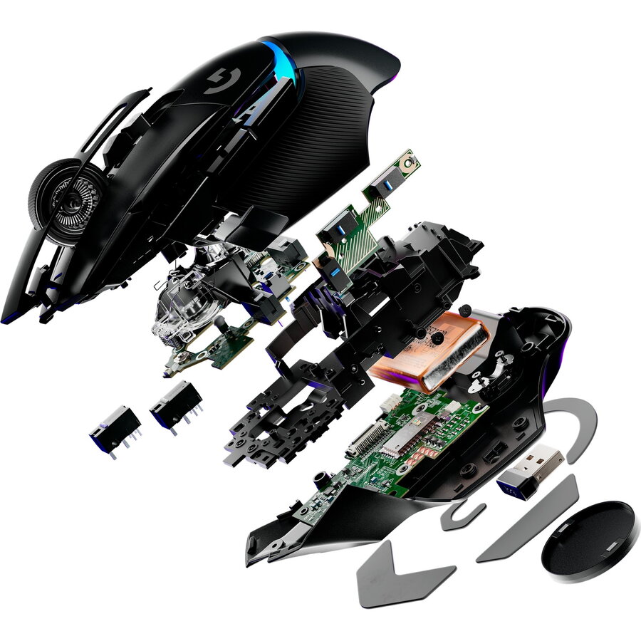 Mouse G502 X Plus (black, LIGHTSPEED, HERO 25K, Windows/macOS)
