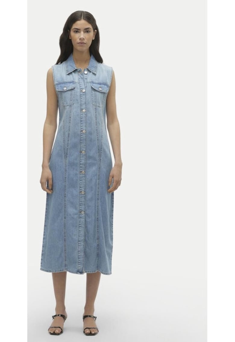 Rochie dama -  Albastru - Bumbac