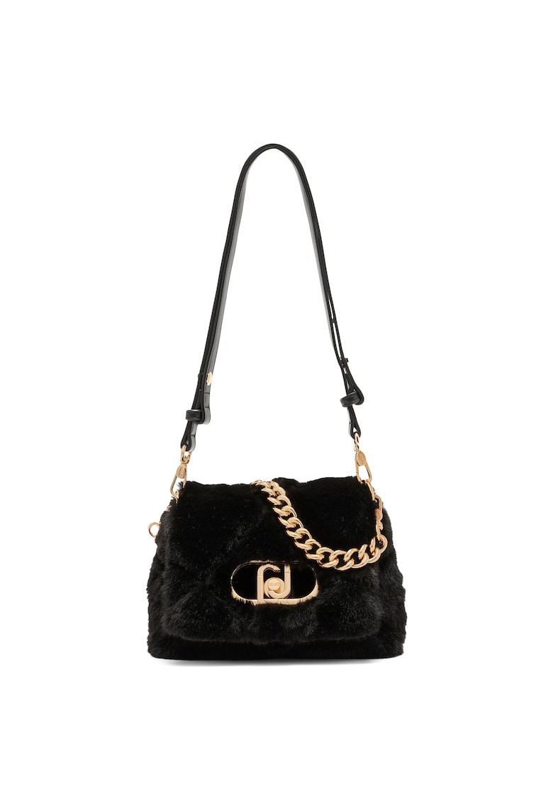 Geanta crossbody de blana sintetica Lapuffy - Negru
