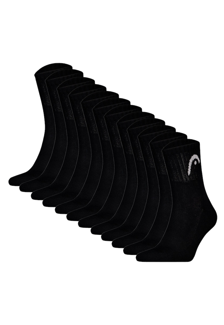 Set de 12 perechi de sosete scurte unisex All Sports - Negru