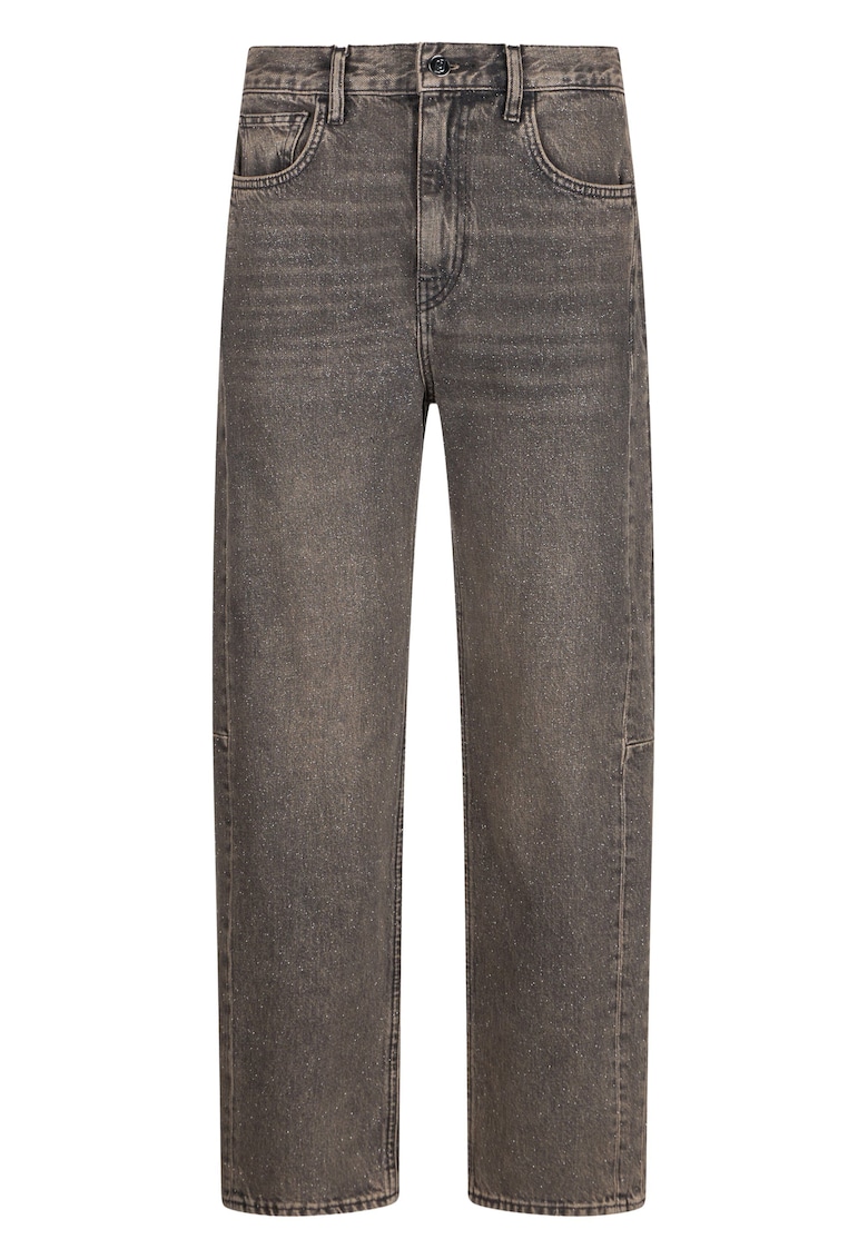 Blugi boyfriend crop - Gri/Roz