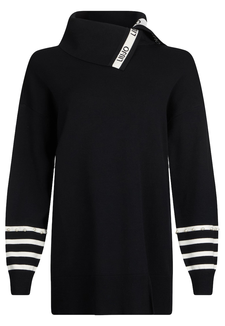 Pulover cu logo - Negru