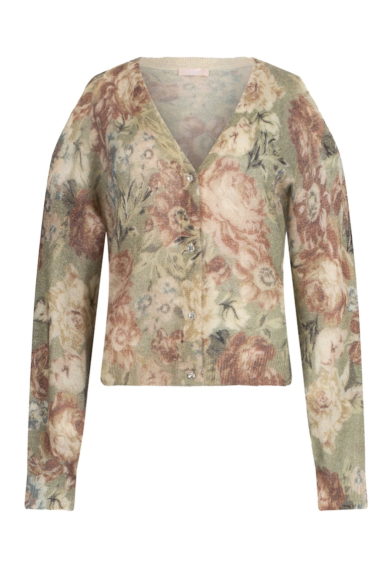 Cardigan din amestec de lana si lana alpaca - Verde pal