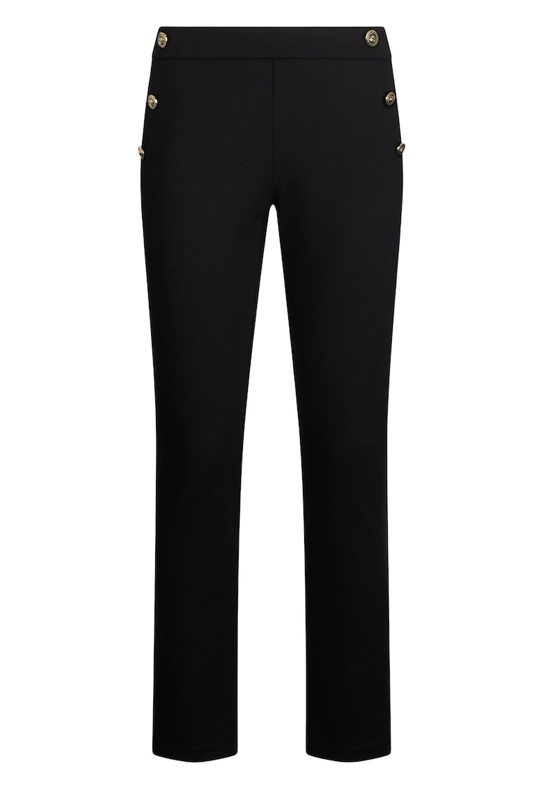 Pantaloni skinny cu nasturi - Negru