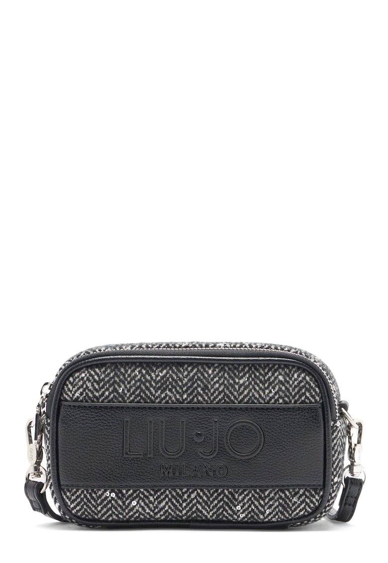 Geanta crossbody cu detaliu logo - Negru
