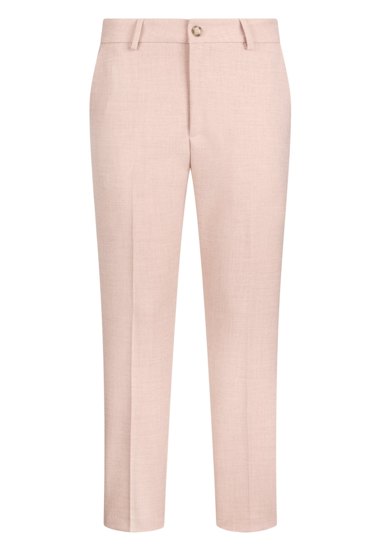 Pantaloni chino cu model uni - Roz pal