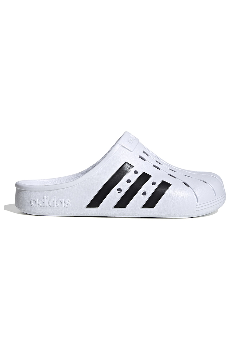 Saboti din cauciuc Adilette - Alb/Negru