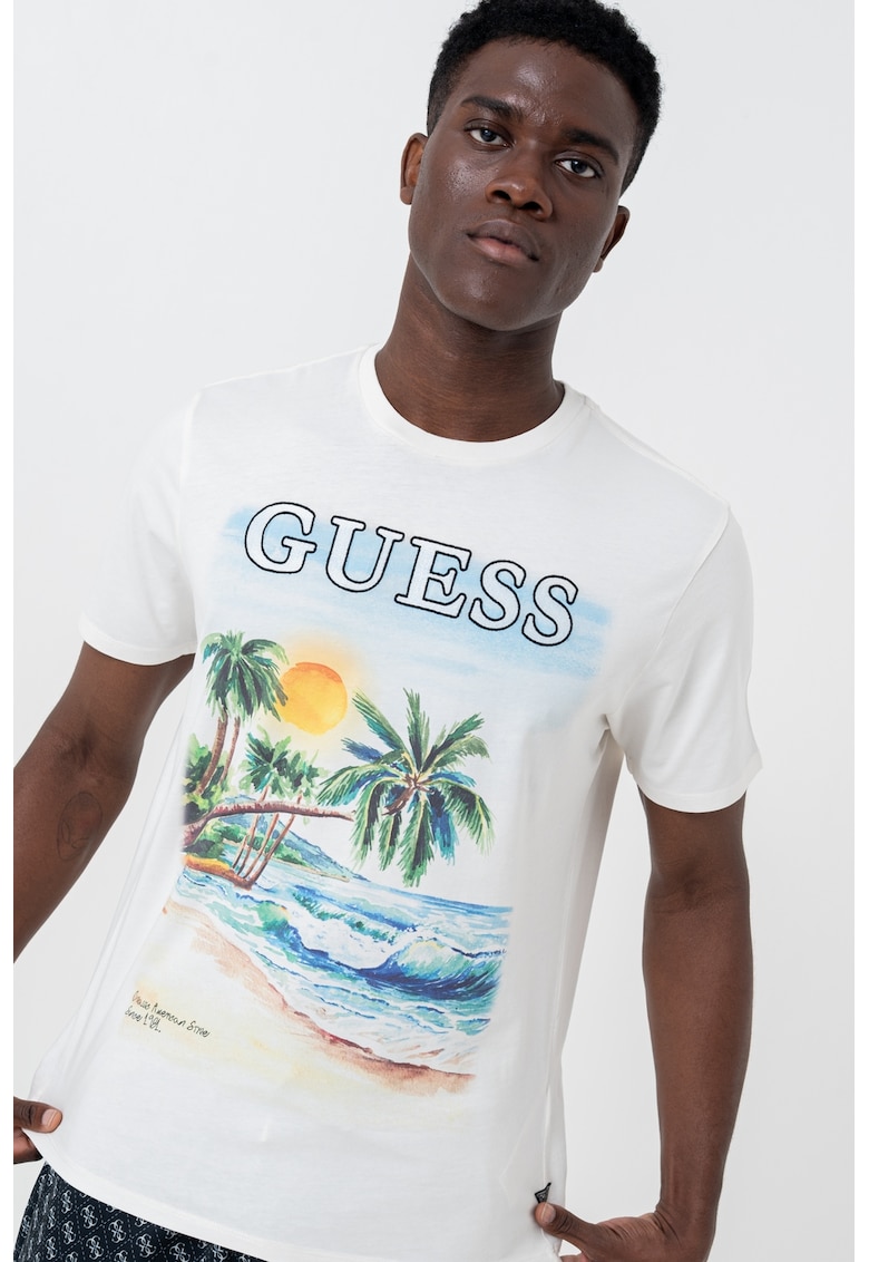 Tricou cu imprimeu tropical